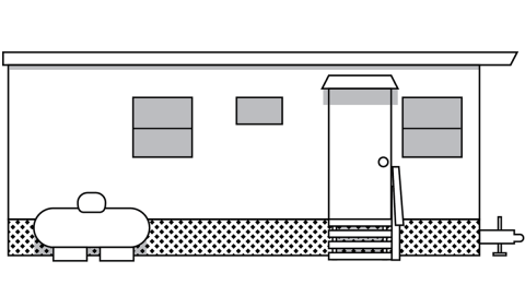 Trailer camping vehicle home transport sketch Vector Image